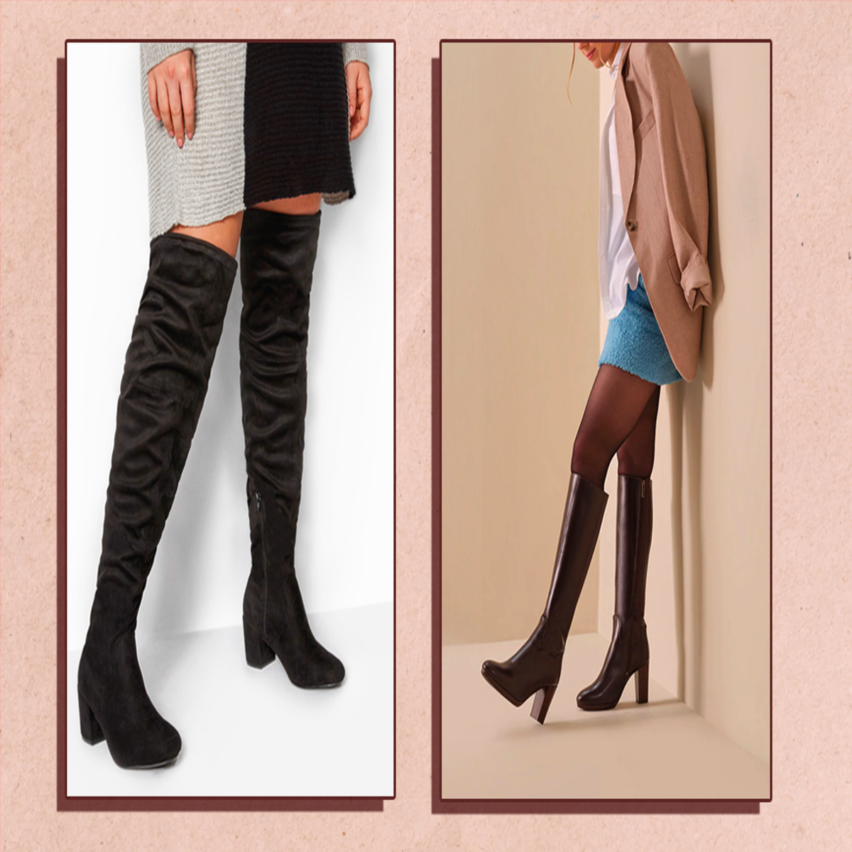 Black suede knee outlet high boots wide calf